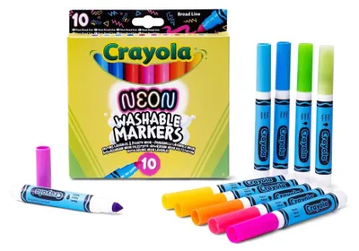 Produktbild von Crayola 071662078461, 10 Stück(e), Blau, Grün, Hellblau, Hellgrün, Hellorange, Orange, Pink, Violett, Rot, Gelb, 3 Jahr(e), Mehrfarbig, Kunststoff, Rund