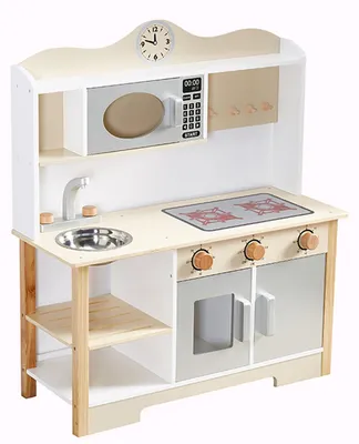 Produktbild von Holz-Spielküche – Realistisches Küchenspielset für Kleinkinder mit Backofen und Spülbecken für Kinder ab 3 Jahren