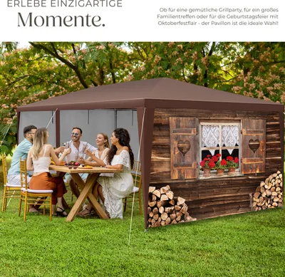 Produktbild von tectake® Pavillon Almchalet in 2 Größen, im Steckystem