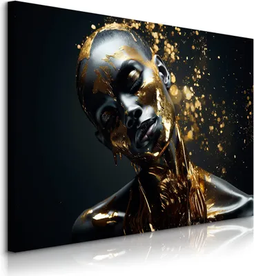 Produktbild von Muralo Leinwandbild Canvas abstraktes Porträt FRAU Glamour Br. 40cm x Hö. 30cm