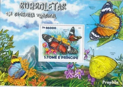 Produktbild von Briefmarken Sao Tome e Principe 2015 Mi Block 1076 (kompl. Ausgabe) postfrisch Schmetterlinge
