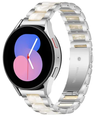 Produktbild von Für Samsung Galaxy Watch FE 6 5 4 Normal Pro u. Classic alle Größen Design Metall Armband