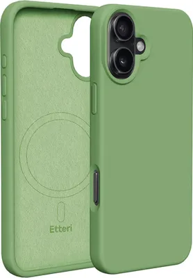 Produktbild von Etteri Silicone Mag Cover für iPhone 16 6,1" Handyhüllen Hellgrün