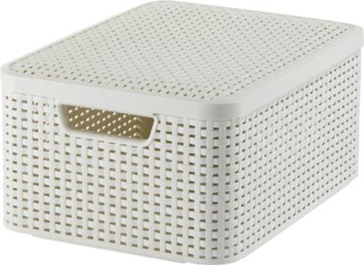 Úložný box Curver s vekom Style M 18L Cream White