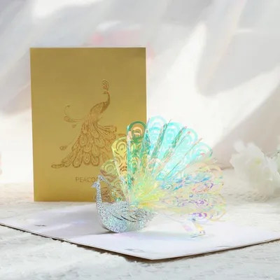 Produktbild von 3D Pop-up-Grußkarte Fabelhafter Pfau