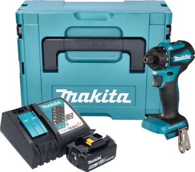 Immagine prodotto di Makita DDF 083 RT1J Trapano avvitatore a batteria 18 V 40 Nm 1/4'' brushless + 1x batteria ricaricabile 5,0 Ah + caricabatterie + Makpac