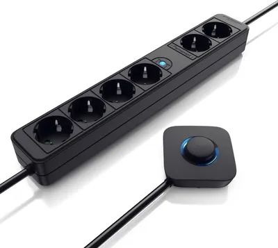 Produktbild von Arendo Steckdosenleiste Mehrfachsteckdose Steckerleiste 3500W, 6-fach