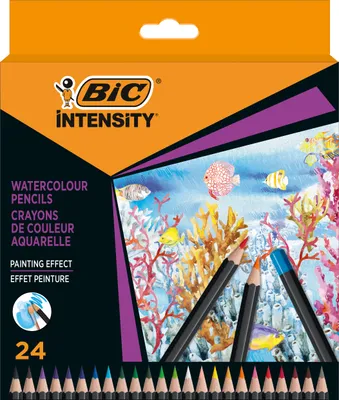 Image de Bic - crayon de couleur aquarelle Intensité, paquet de 24