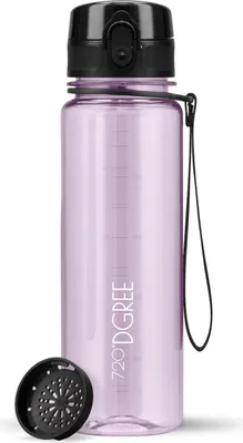 Produktbild von uberBottle crystalClear Trinkflasche mit Sieb 500ml / Lilac/ 720DGREE