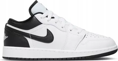 Zdjęcie produktu dla BUTY NIKE AIR JORDAN 1 LOW 553560-132 biało czarne skórzane 38 biały