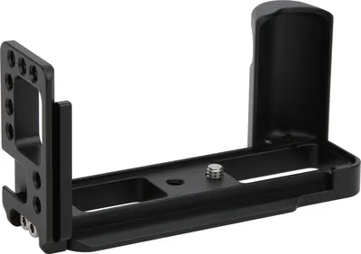 Productafbeelding van Aluminiumlegering handgreep, L-vormige snelsluitplaat, verticale bevestiging voor Fuji XA7 camera (zwart)