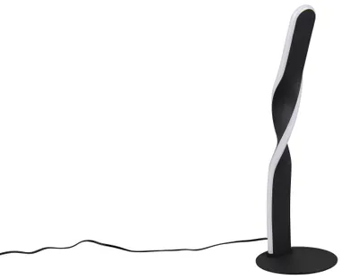Image de Lampe de table LED, métal, noir, interrupteur à cordon, H 40,5 cm