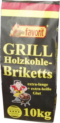 Produktbild von Grilovacie brikety Favorit, drevené uhlie s dlhou dobou horenia, obsah 10 kg grilovacieho uhlia