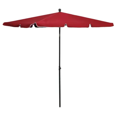 Zdjęcie produktu dla Parasol ogrodowy na słupku, 210x140 cm, bordowy