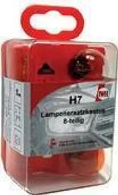 Produktbild von IWH KFZ-Lampenersatzkasten H7, 8-teilig Komplett-Lampenset für Scheinwerfer-, Abblend-, Blink