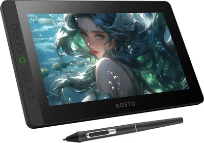 13,3palcový přenosný grafický tablet s displejem H-IPS LED, antireflexní, 16K citlivost na tlak, pero bez baterie, 8 přizpůsobitelných tlačítek