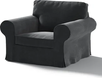 Produktbild von Dekoria Bezug für Ektorp Sessel, schwarz, Sesselhusse für Ektorp Sessel