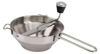 Produktbild von Edelstahl Lebensmittelwolf mit 3 Scheiben zum Kochen