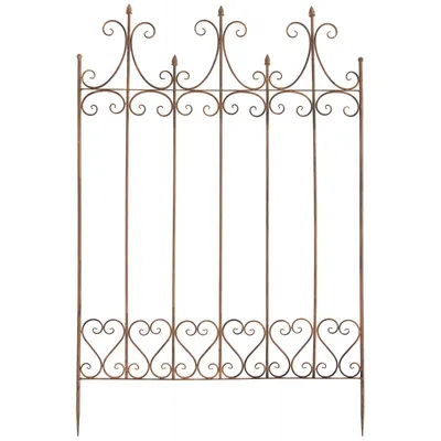 Produktbild von CLP Rankgitter Metall 130 cm hoch Flieder, stabile Rankhilfe für Kletterpflanzen antik braun