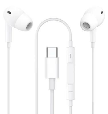 Obrázek produktu pro Sluchátka s USB-C konektorem a kabelem, kompatibilní s modely 17, 16 a 15, kabelová sluchátka s konektorem typu C