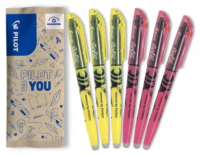 Produktbild von PILOT Frixion Light Textmarker Set 6 Stück Gelb Rosa