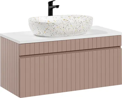 Obrázek produktu pro Skříňka pod umyvadlo 100 cm 1 zásuvka Antická růže frézovaná