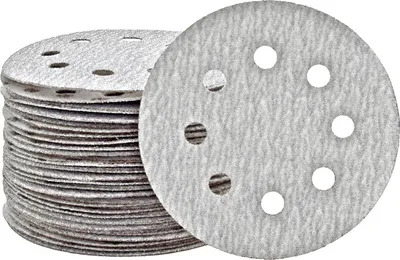 Produktbild von MioTools Shark Klett-Schleifscheiben, 115 mm, 8-Loch, f. Exzenterschleifer, Normalkorund (50 Stk.) K400