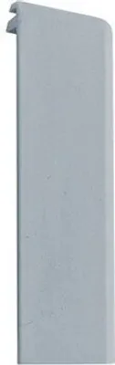 Produktbild von 2,5m Teppichleiste Kettelleisten Teppich Leiste Ketteln WEISS 50mm Endstück Links GRAU 1 Stk.