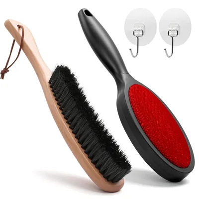 Image de Ensemble de deux brosses à vêtements pour éliminer les peluches et les poils