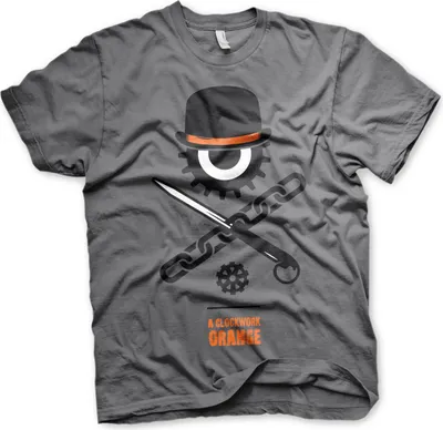 Produktbild von Clockwork Orange Bowler Eye T-Shirt - Large - Dark-Grey