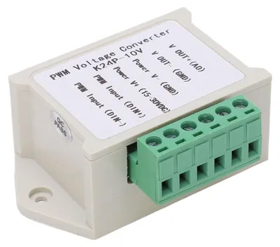 Zdjęcie produktu dla Przetwornik napięcia PWM, analogowy moduł konwersji sygnału 0–100% na sygnał cyfrowy 0–10 V z obudową