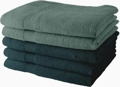 Obrázek produktu pro Set prosoape Today, 5 piese, 100% bumbac, albastru ocean, verde tenue, 70x130cm