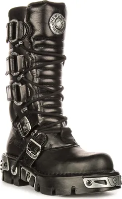 Produktbild von Newrock 474 Reactor Adjustable Straps In Black Leather Boots – 5 UK - 38 EU - 6M/7.5F US / Black