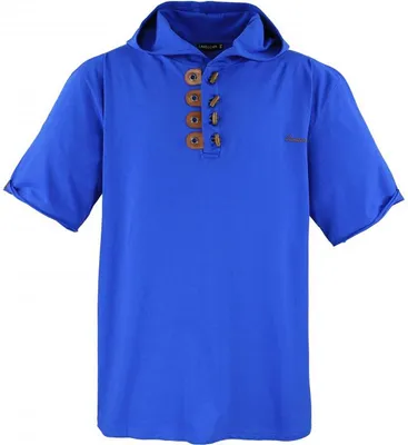 Produktbild von Übergrössen Hippes T-Shirt Kurzarm m. Kapuze LAVECCHIA LV-609 Royalblau 4XL