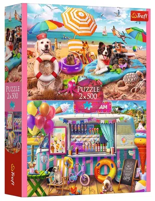 Produktbild von Puzzle - 2x500 - Ferienzeit Trefl 37533