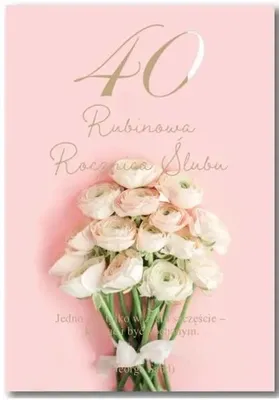 Produktbild von Grußkarte zum 40. Hochzeitstag – Trend