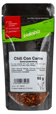 Immagine prodotto di Miscela di chili con carne Palapa, grossolana