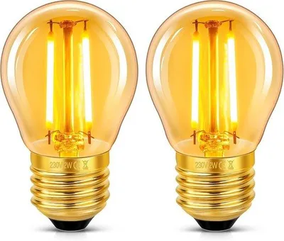 Produktbild von LED-Lampe, E27, 2W, Vintage-Design, 2200K, warmweiß, Bernstein-Glas, nicht dimmbar, nostalgische Beleuchtung für Zuhause, Hotel, Café