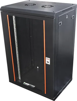 Obrázek produktu pro ROLINE 26.21.0287, Nástěnný regál, 18U, 80 kg, Kolejnice racku, 20,6 kg, Černá