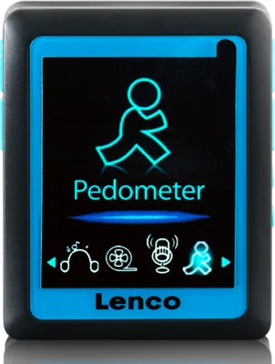 Produktbild von Lenco PODO-152 Blue - MP3/4-Player mit Schrittzähler und 4GB - Blau