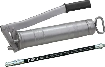 Produktbild von MATO Ganzstahl-Fettpresse E500 mit Schlauch M10x1 400g Kartusche /500g lose