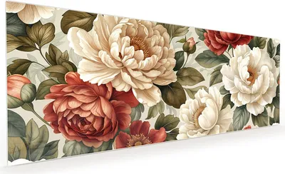 Produktbild von Küchenrückwand Spritzschutz Glas mit Motiv Florales Blütenmuster 40 x 40 cm