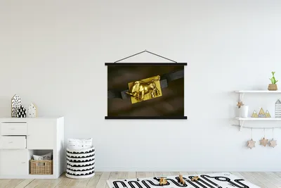 Produktbild von MuchoWow® Textilposter Das Sternbild Stier auf einem Gürtel 150x100 cm mit schwarzem Rahmen - Schlafzimmer