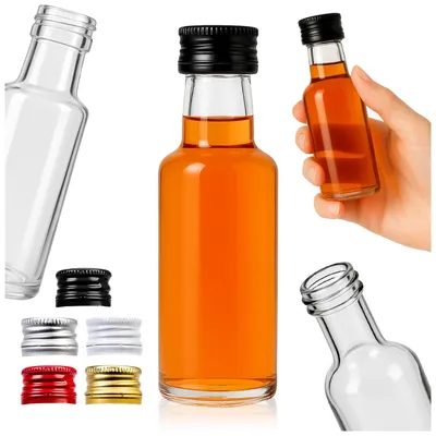 Zdjęcie produktu dla SUPERBUTELKI - 20x Mini buteleczki 20 ml Monopolowa - Butelka na wódkę, bimber, degustacje, prezent, wesele