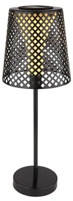 Zdjęcie produktu dla Zestaw 2 lamp solarnych LED, wzór z otworami, kolor czarny, wys. 50 cm