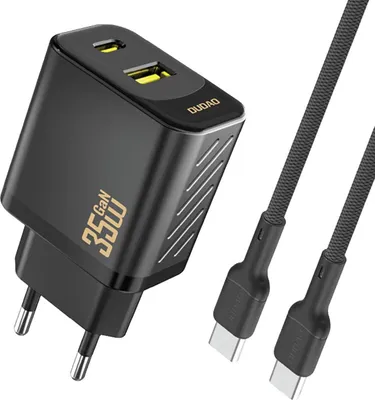 Zdjęcie produktu dla Ładowarka Sieciowa Dudao A27 Maxc 35W + Kabel Usb-C - Czarna
