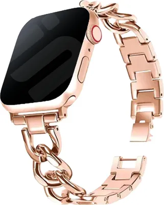Produktbild von Strap-it Luxus Stahlarmband - passend für Apple Watch Series 1/2/3/4/5/6/7/8/9/10/11/SE - rose gold - Kettengliederarmband für iWatch Größe: 38 / 40 / 41 / 42mm
