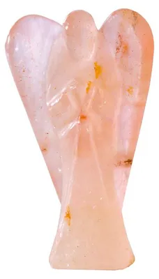 Produktbild von Mini Engel Dekofigur aus Rosenquarz Edelstein 3x4,5cm