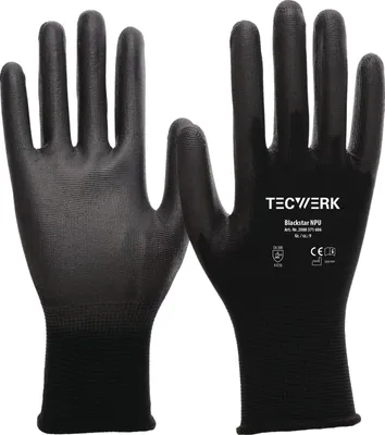 Produktbild von Handschuhe Blackstar NPU Gre 7 (M) schwarz EN 388 PSA-Kategorie II