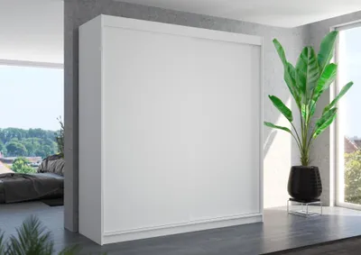 Obrázek produktu pro Šatní skříň s posuvnými dveřmi 200 cm HAVRIS - bílá
